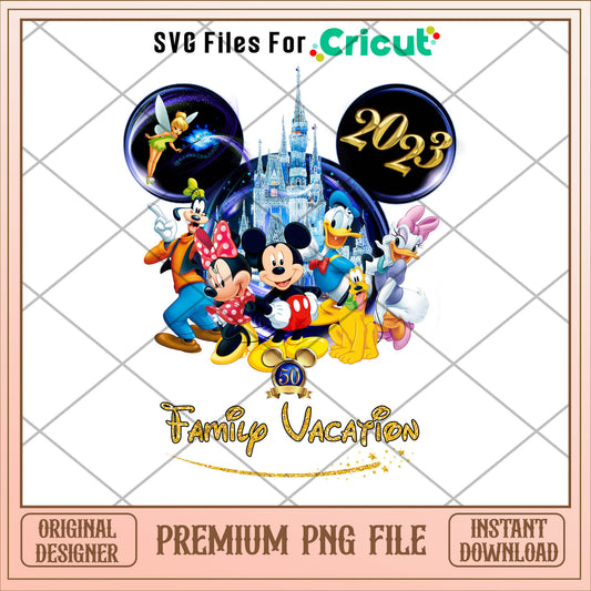 Mickey and friend fammily vacation png, mickey png, christmas png