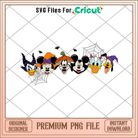 Mickey and friends cosplay halloween png, mickey png, halloween png