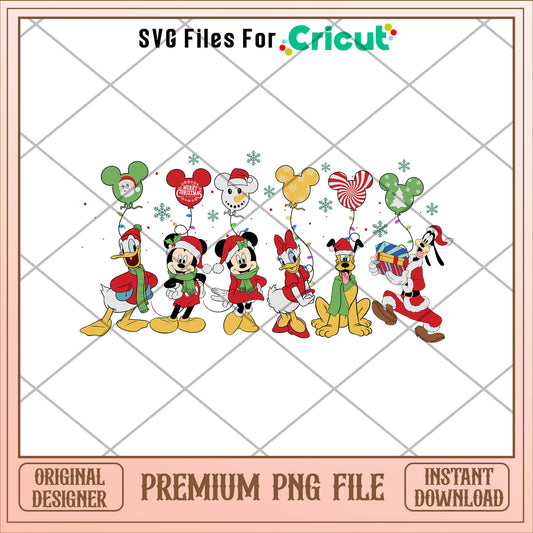 Mickey and friends cosplay santa png, mickey png, christmas png