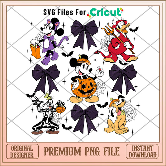 Mickey and friends halloween png, mickey png, halloween png