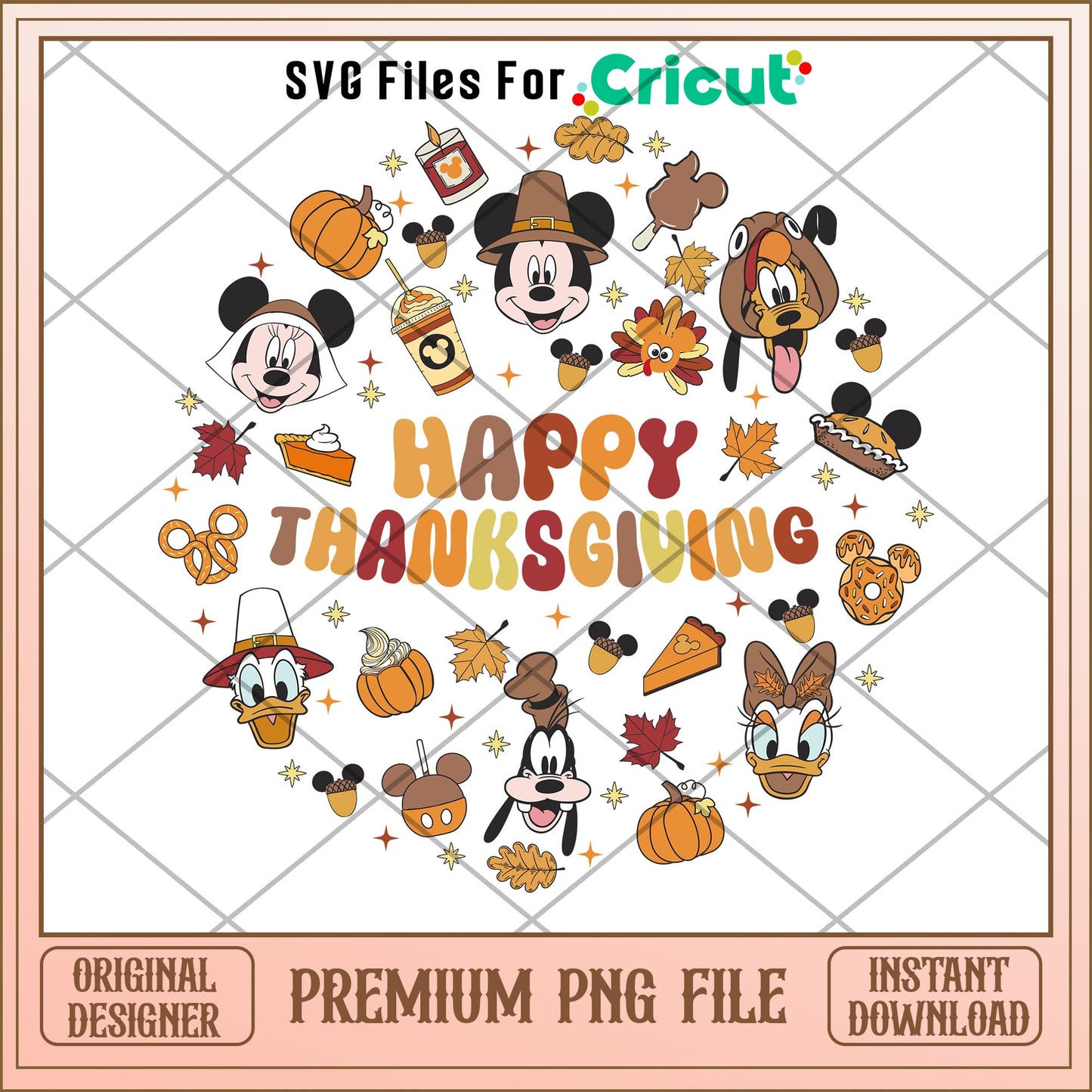 Mickey and friends happy thanksgiving png, mickey png, halloween png
