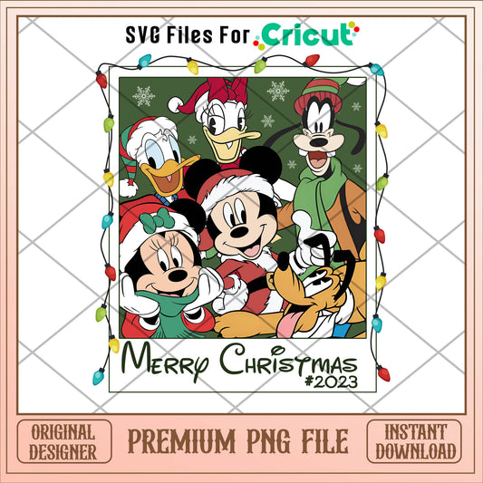 Mickey and friends marry christmas 2023 png, mickey png, christmas png
