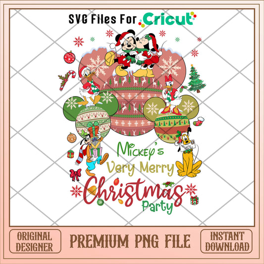 Mickey and friends very marry chistmas png, mickey png, christmas png