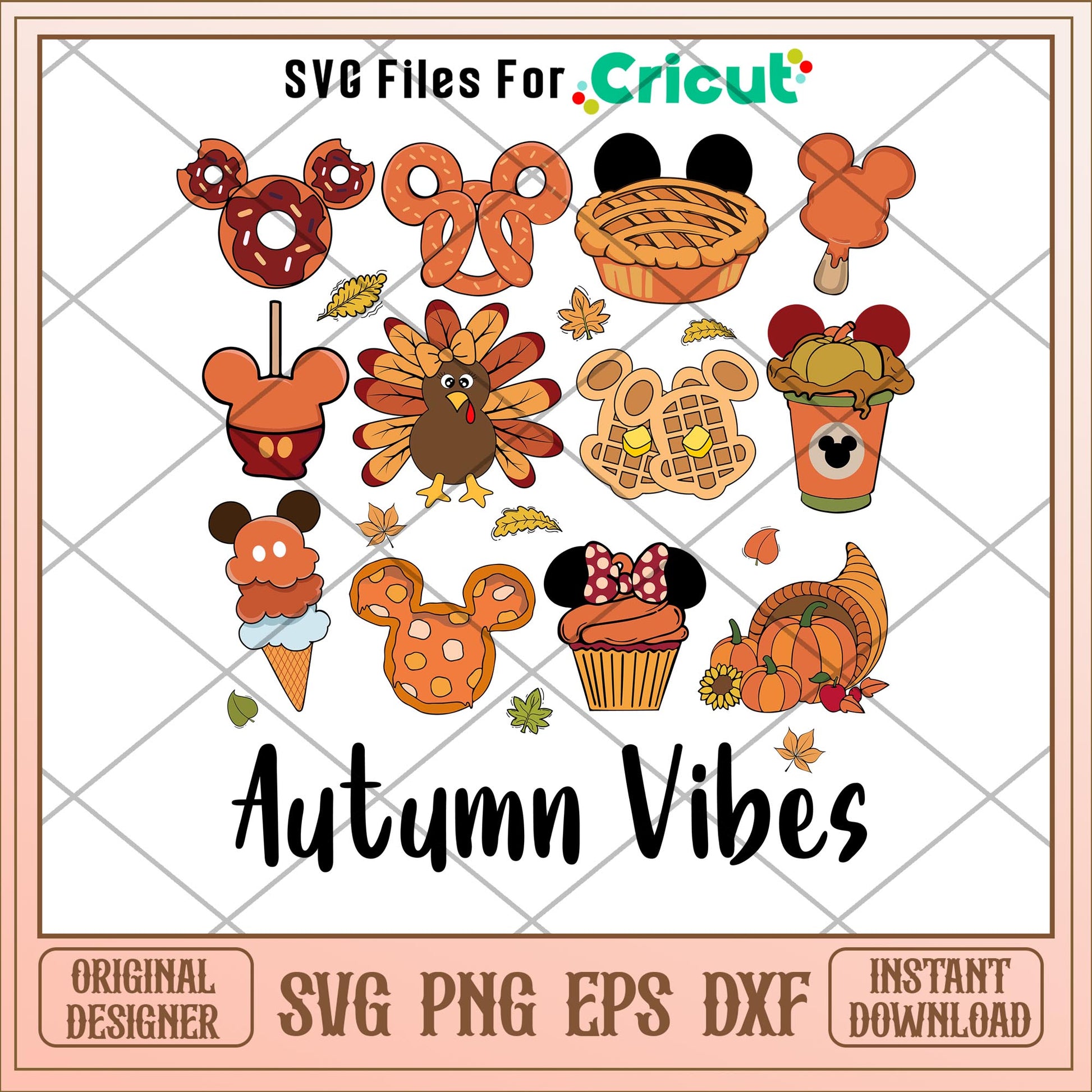 Mickey and minie autumn vibes svg, mickey svg, halloween svg