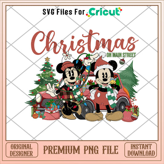 Mickey christmas on main steet png, mickey png, christmas png