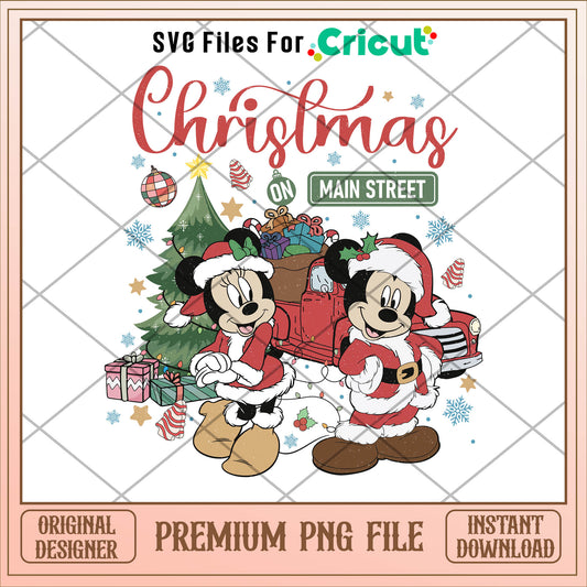 Mickey christmas on main street svg, mickey svg, chrismas svg