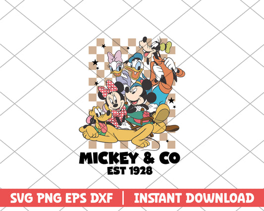 Mickey & co est 1928 disney svg