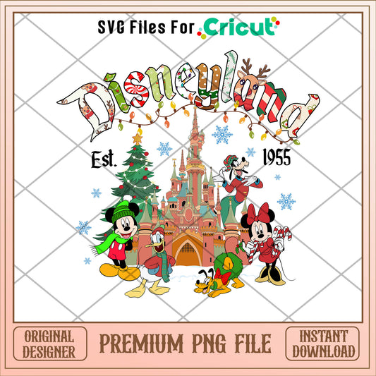 Mickey disneyland est 1955 png, mickey png, christmas png
