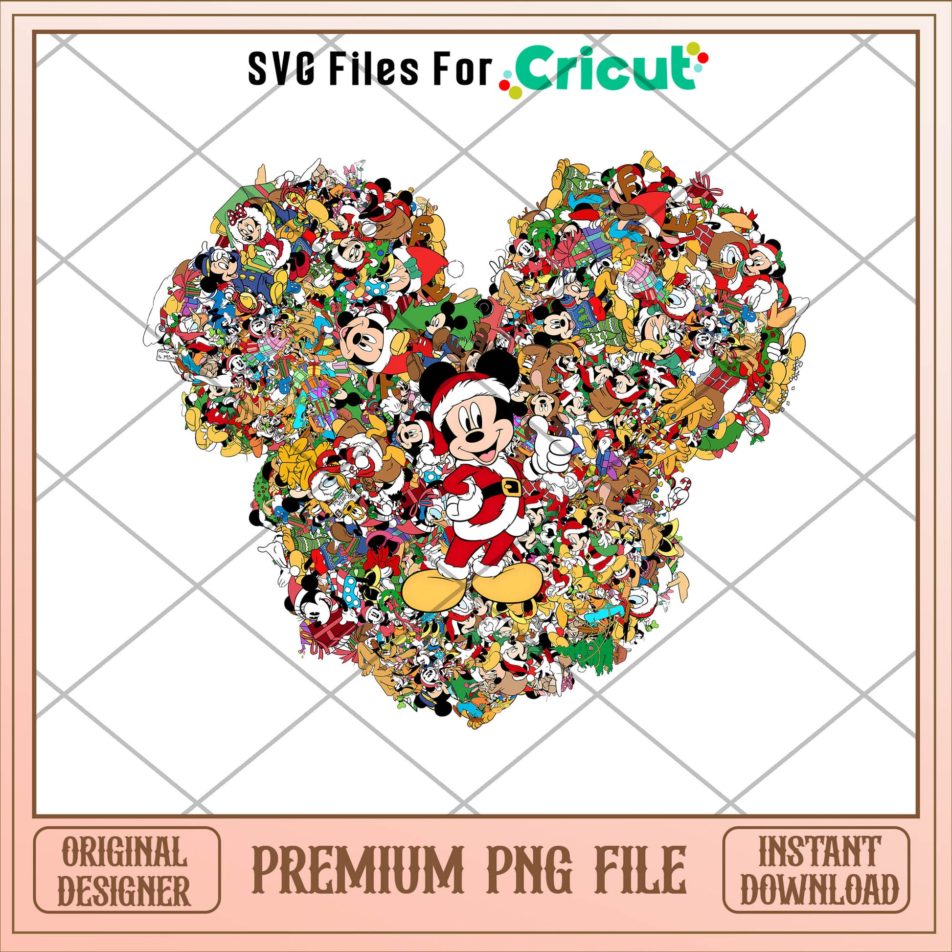 Mickey head disney character png, mickey png, christmas png