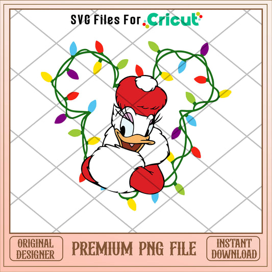 Mickey head light daisy duck png, mickey png, christmas png