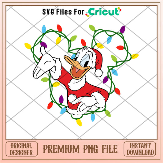 Mickey head light donald duck png, mickey png, christmas png