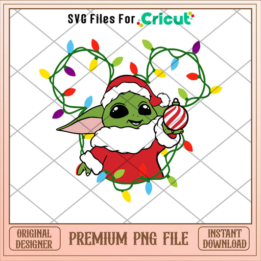 Mickey head light goblin png, mickey png, christmas png