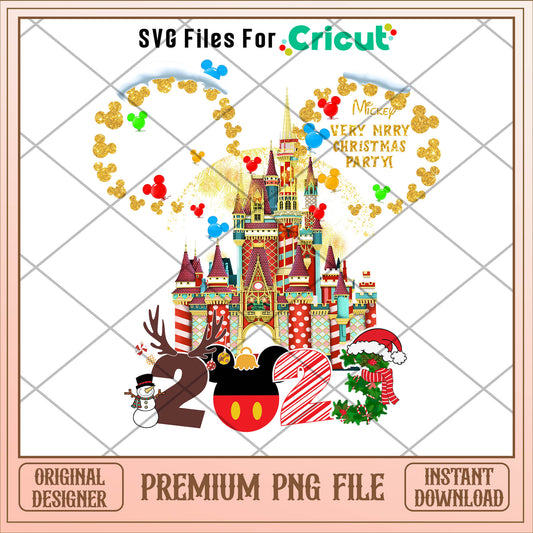 Mickey marry christmas custom png, mickey png, christmas png
