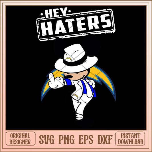 Mickey mouse Hey haters Chagers svg, Disney characters svg, digital download
