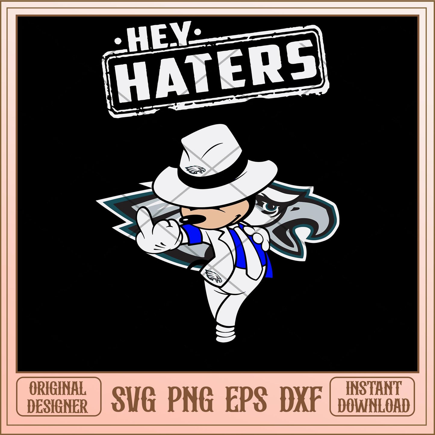 Mickey mouse Hey haters Eagles svg, Disney characters svg, digital download
