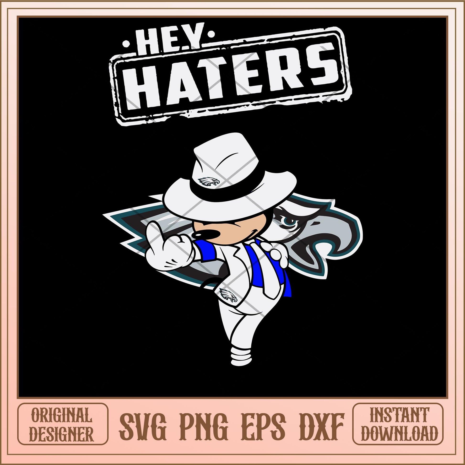 Mickey mouse Hey haters Eagles svg, Disney characters svg, digital download