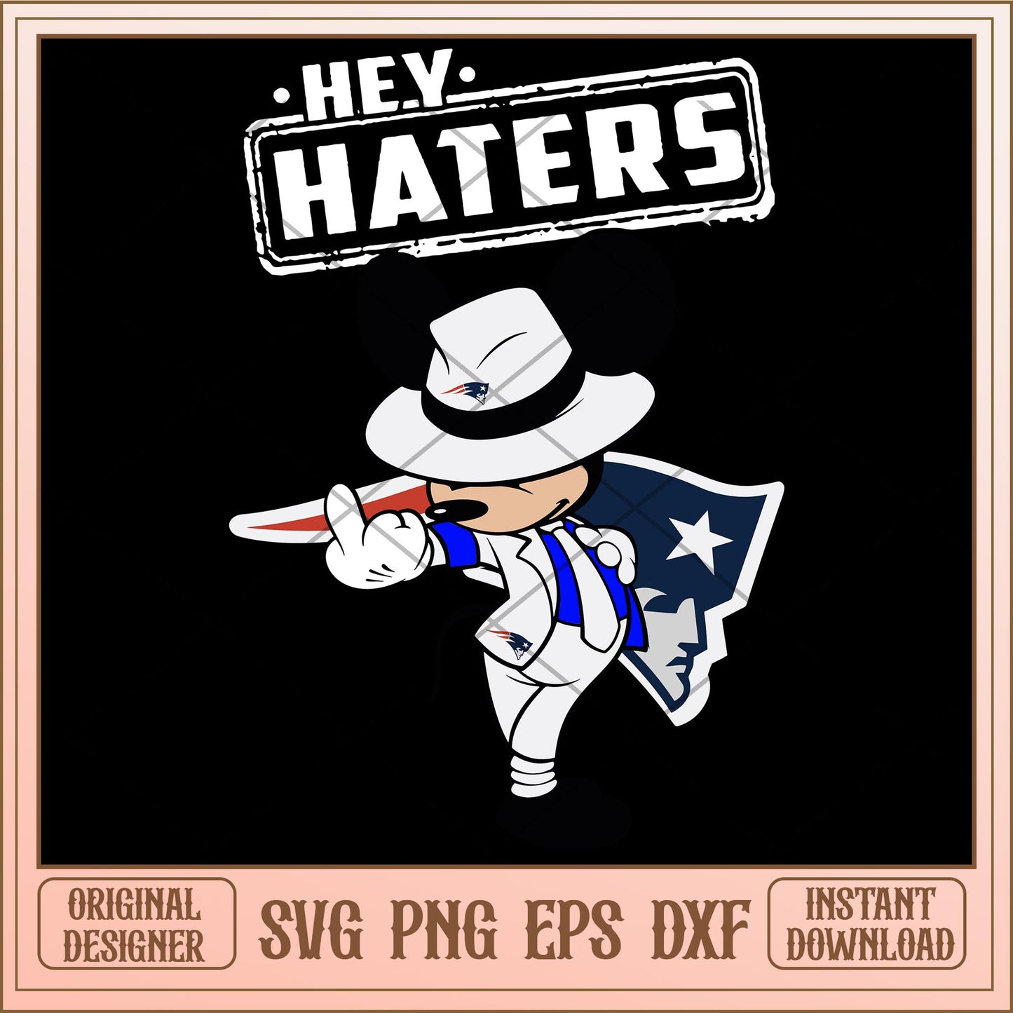 Mickey mouse Hey haters Patriots svg, Disney characters svg, digital download