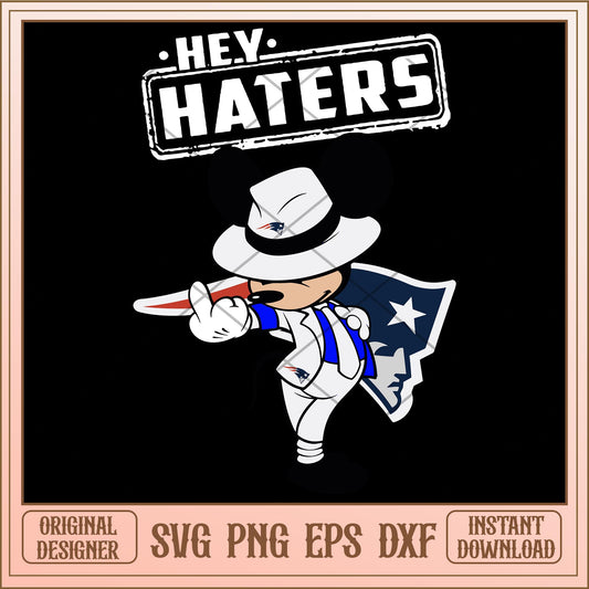 Mickey mouse Hey haters Patriots svg, Disney characters svg, digital download