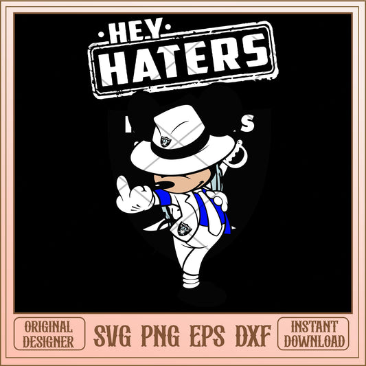 Mickey mouse Hey haters Raiders svg, Disney characters svg, digital download