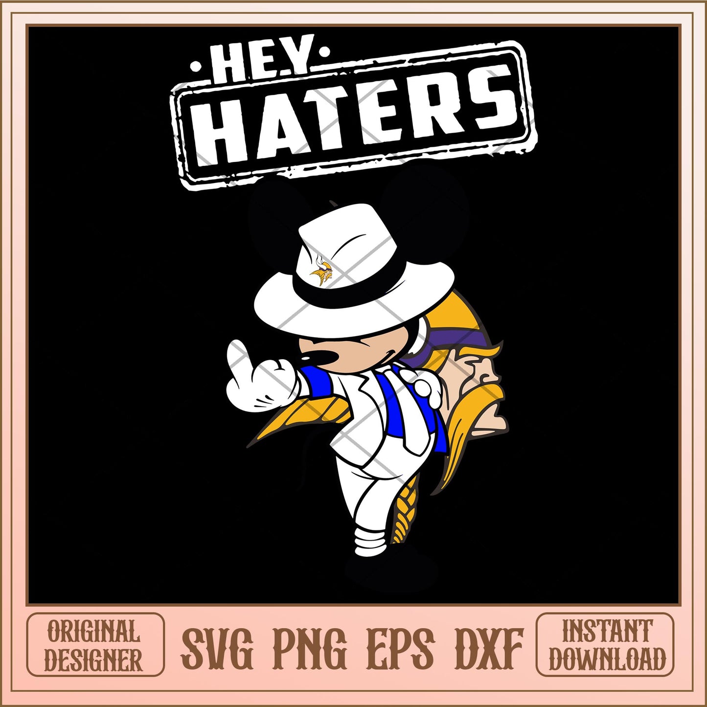 Mickey mouse Hey haters Vikings svg, Disney characters svg, digital download