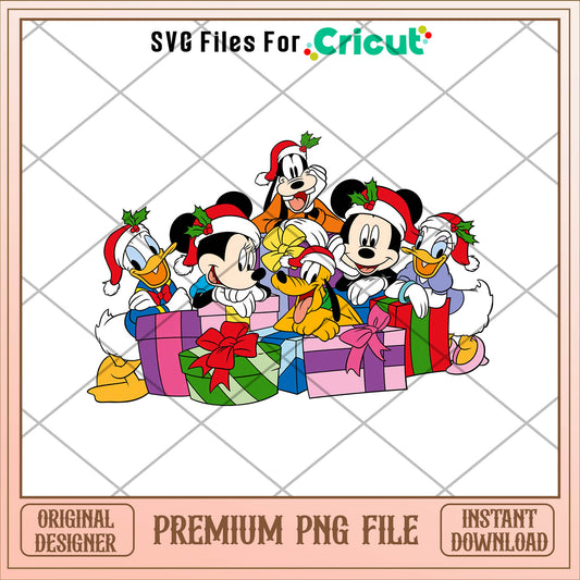 Mickey mouse and friends christmas png, mickey mouse png, christmas png