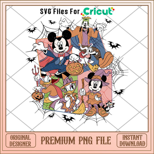 Mickey mouse and friends halloween png, mickey png, halloween png