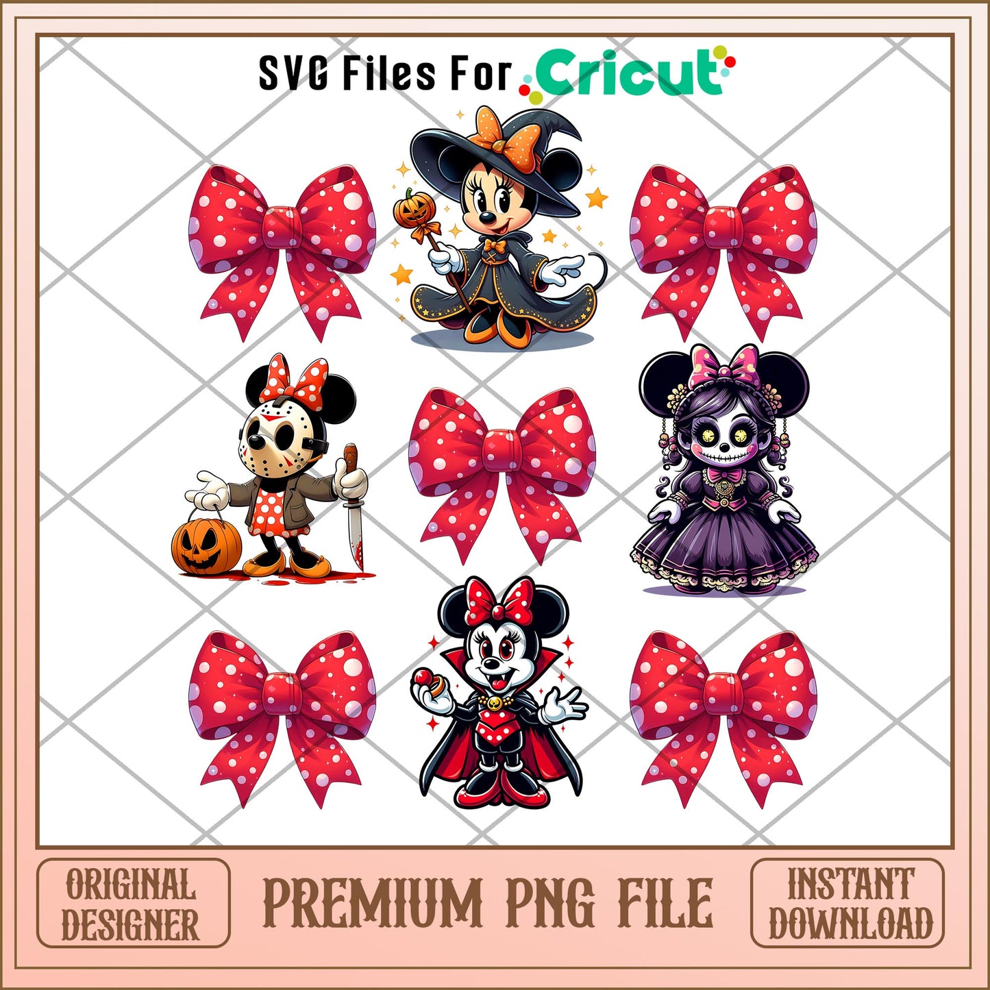 Mickey mouse and pink bow png, mickey mouse png, halloween png
