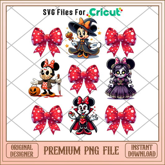 Mickey mouse and pink bow png, mickey mouse png, halloween png