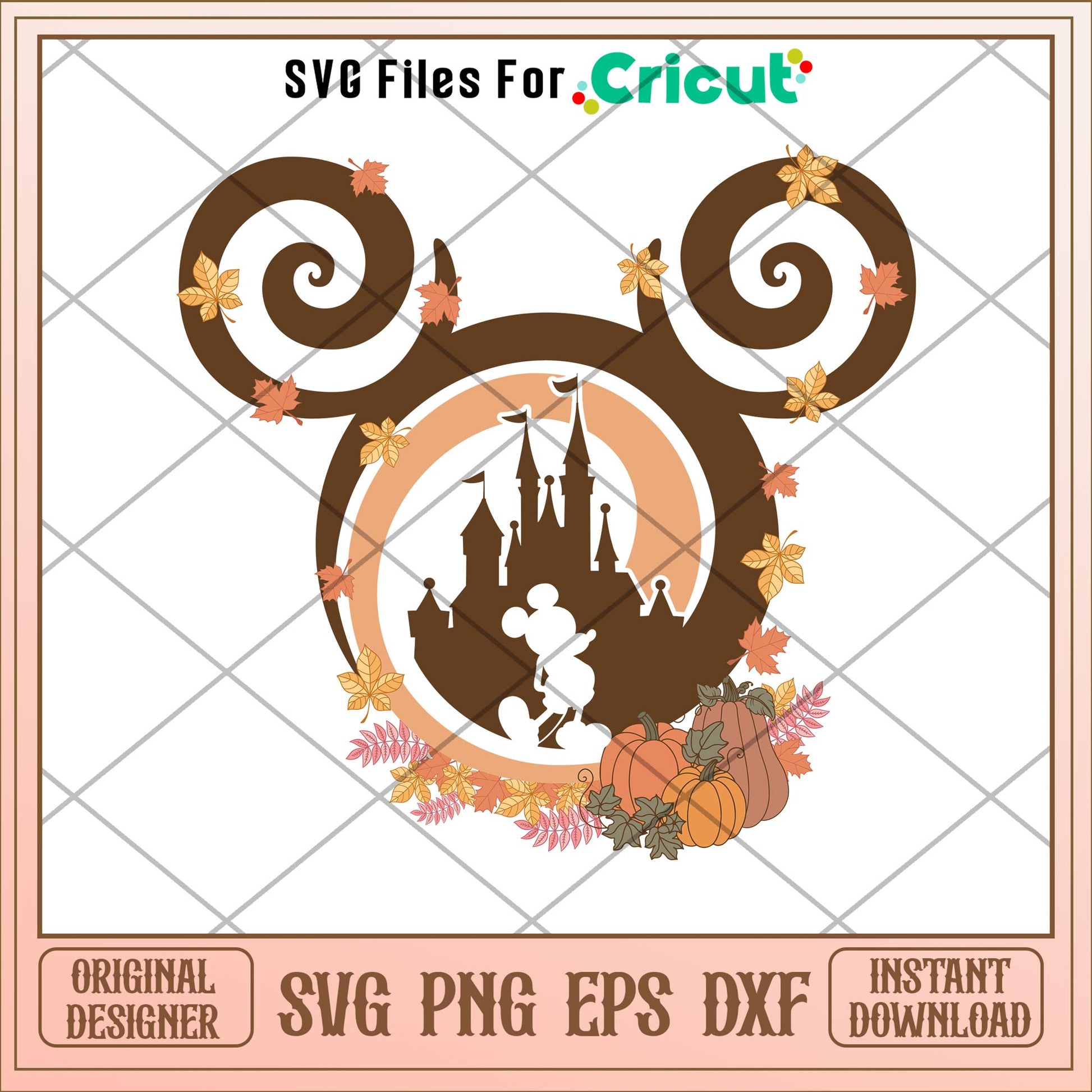 Mickey mouse autumn castle svg, mickey mouse svg, halloween svg