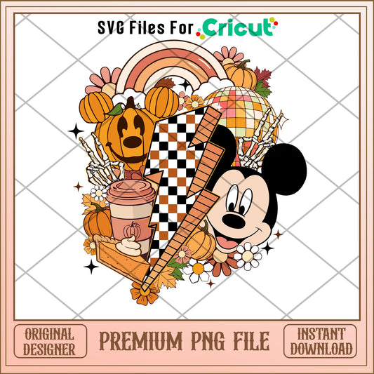 Mickey mouse autumn png, mickey mouse png, halloween png