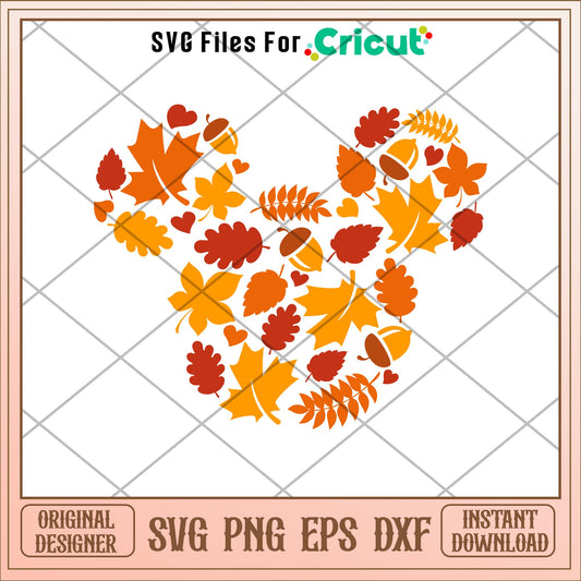 Mickey mouse autumn svg, mickey mouse svg, halloween svg