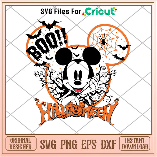 Mickey mouse boo halloween svg, mickey svg, halloween svg