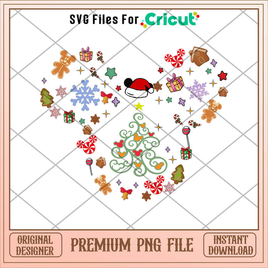 Mickey mouse christmas sticker png, mickey png, christmas png