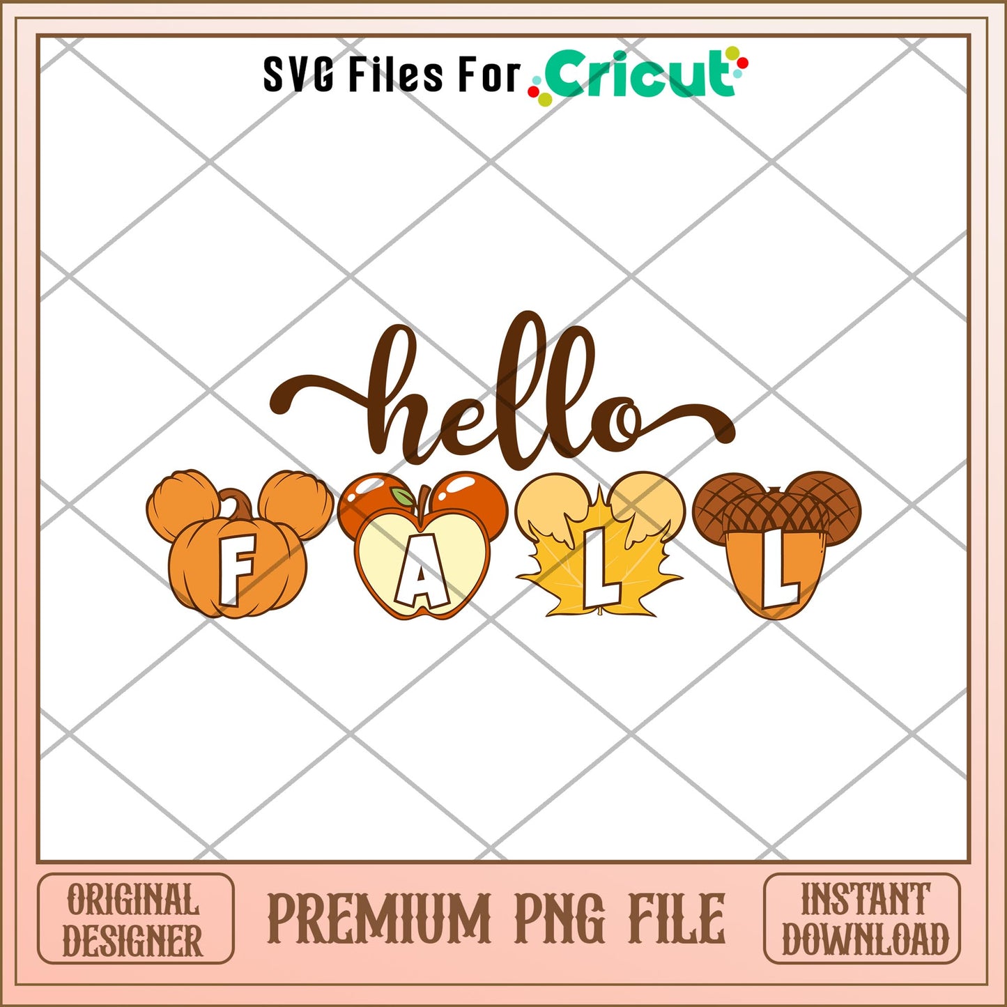 Mickey mouse hello fall png, mickey mouse png, halloween png