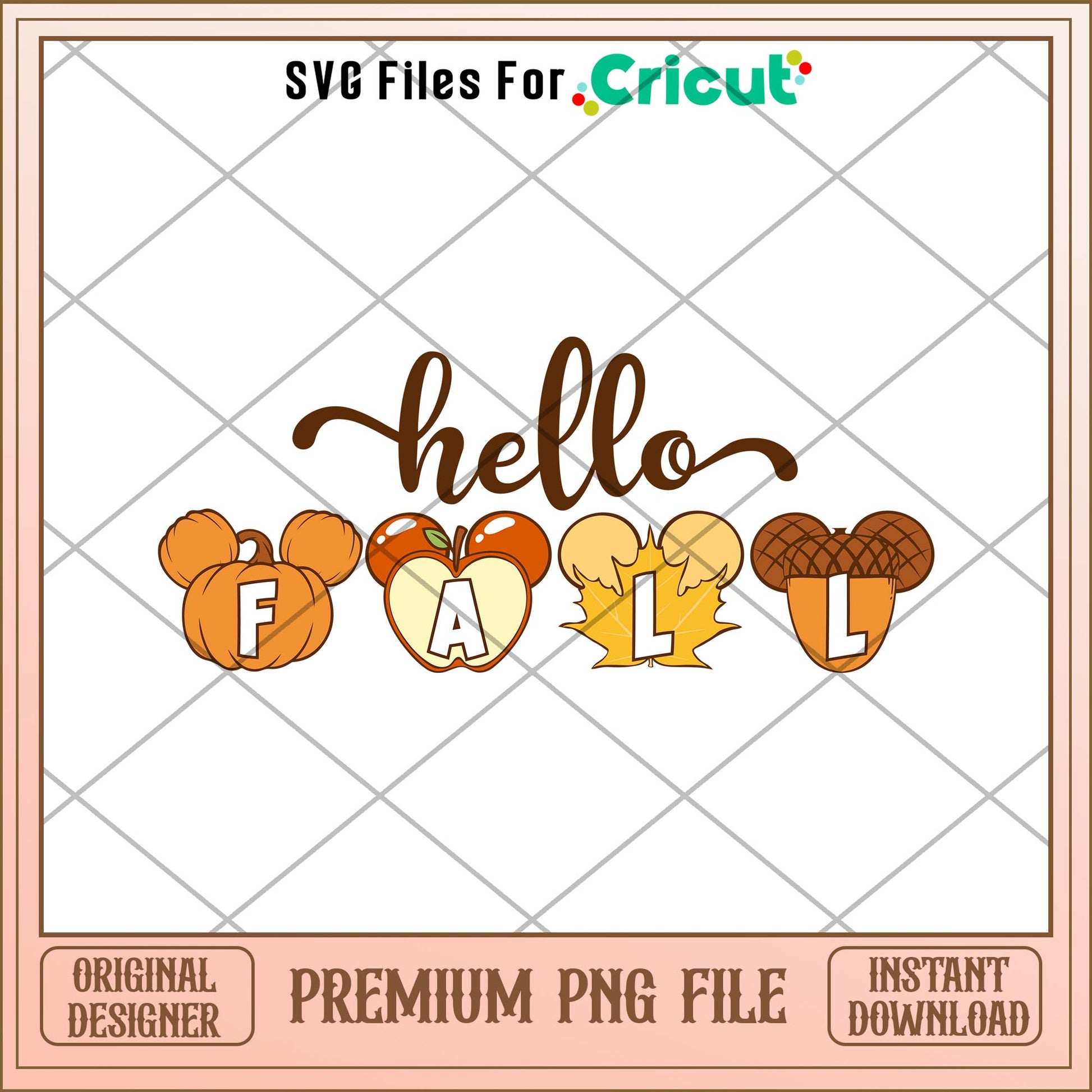 Mickey mouse hello fall png, mickey mouse png, halloween png
