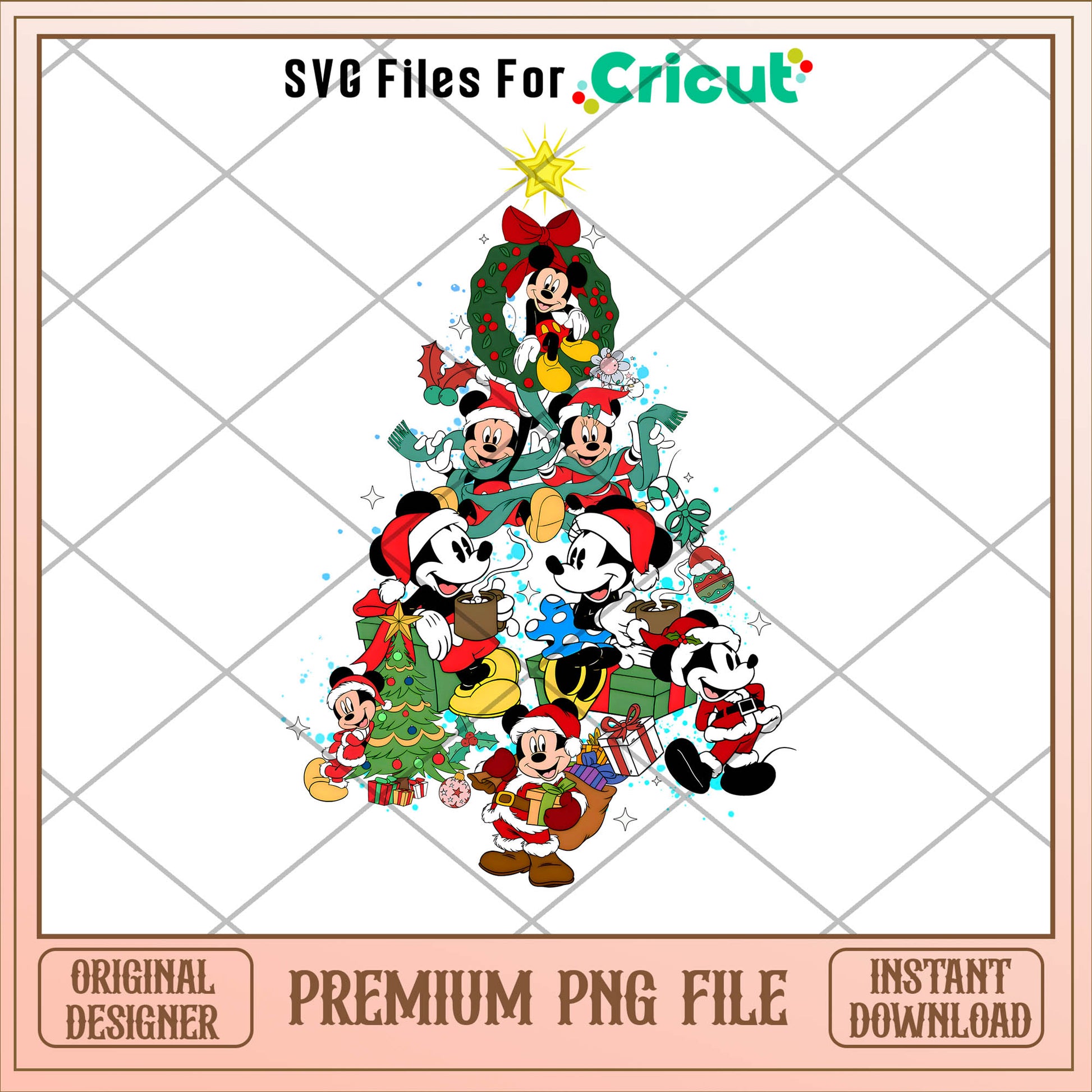 Mickey mouse santa christmas tree png, mickey png, christmas png