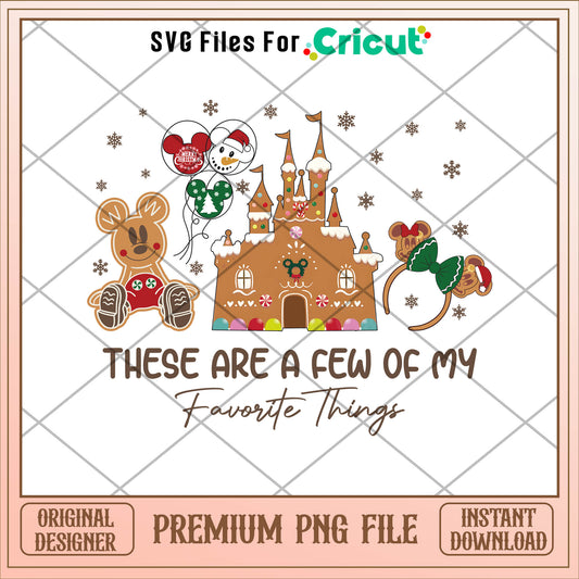 Mickey my farorite things png, mickey png, christmas png