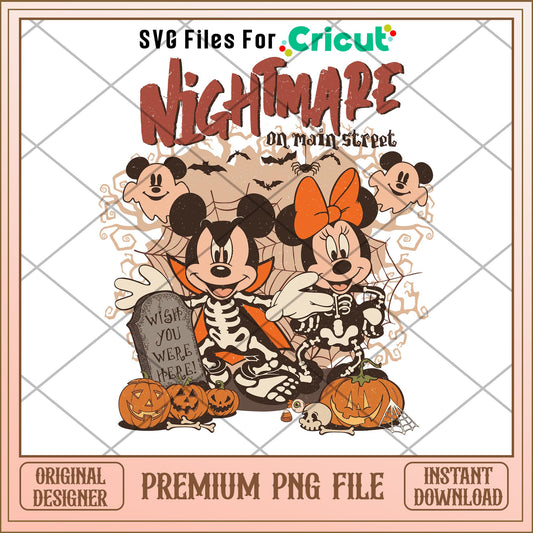 Mickey nightmare wish you were here png, nightmare png, halloween png