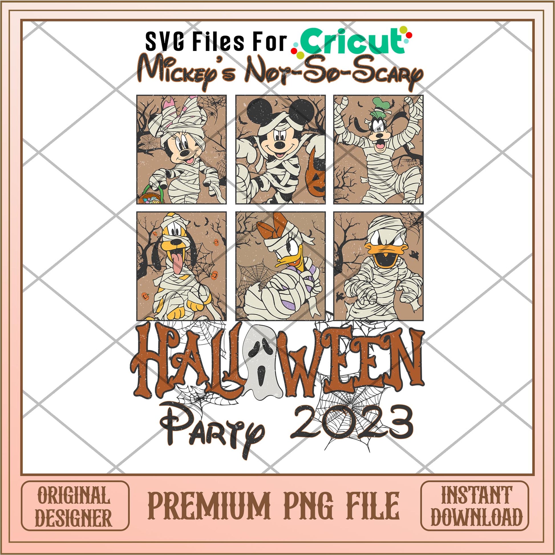 Mickey's Not-So-Scary Halloween Party 2023 png, Disney characters png, Digital Download