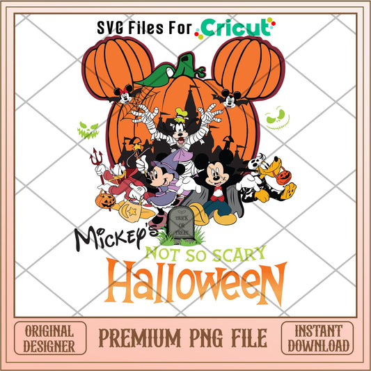 Mickey's Not-So-Scary Halloween png, Disney characters png, Digital Download