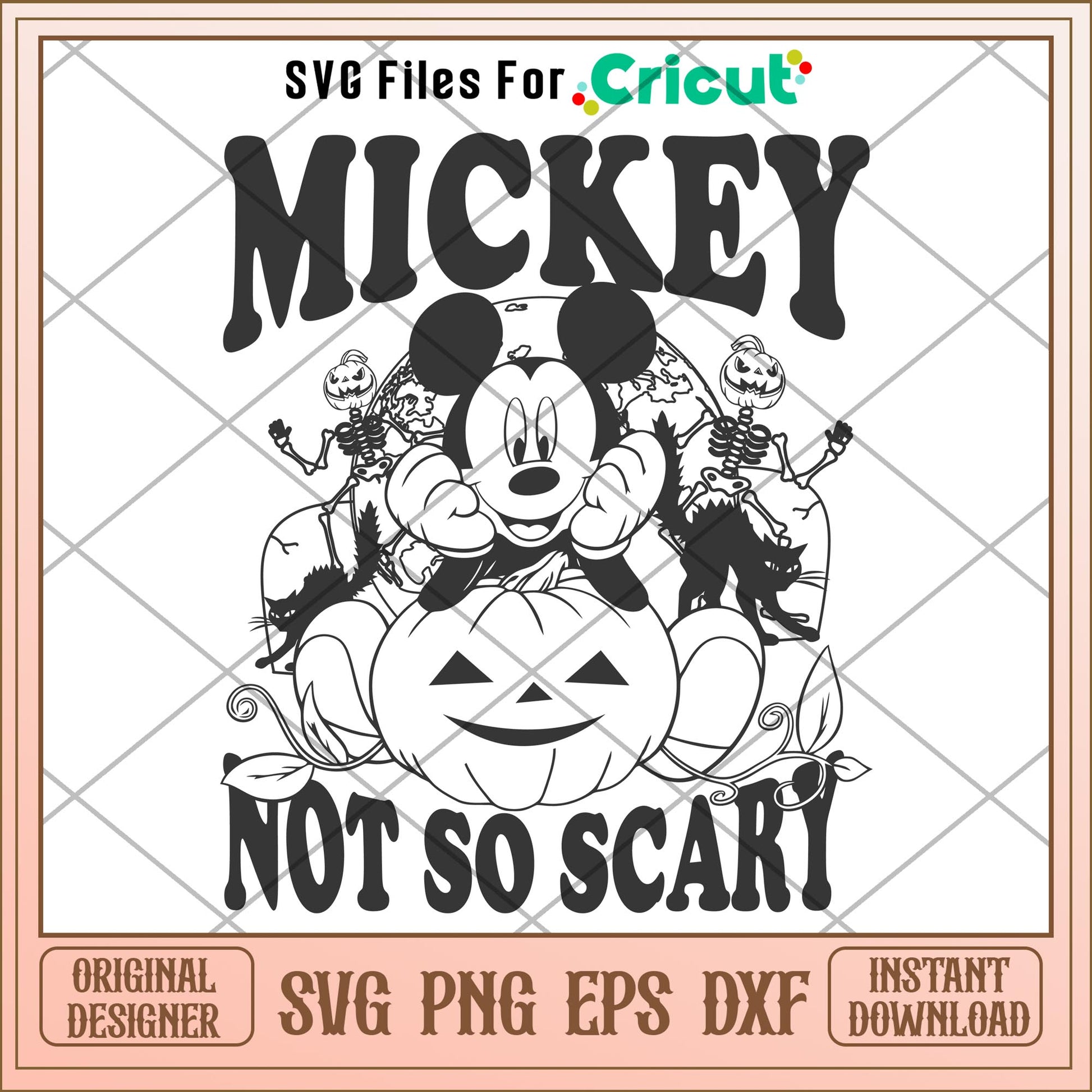 Mickey's Not-So-Scary svg, Disney characters svg, Digital Download