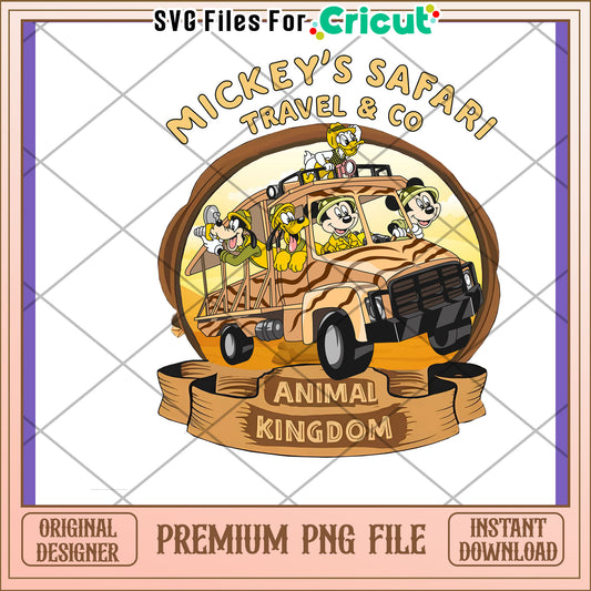 Mickey's Safari Adventure PNG Design for Kids Fun