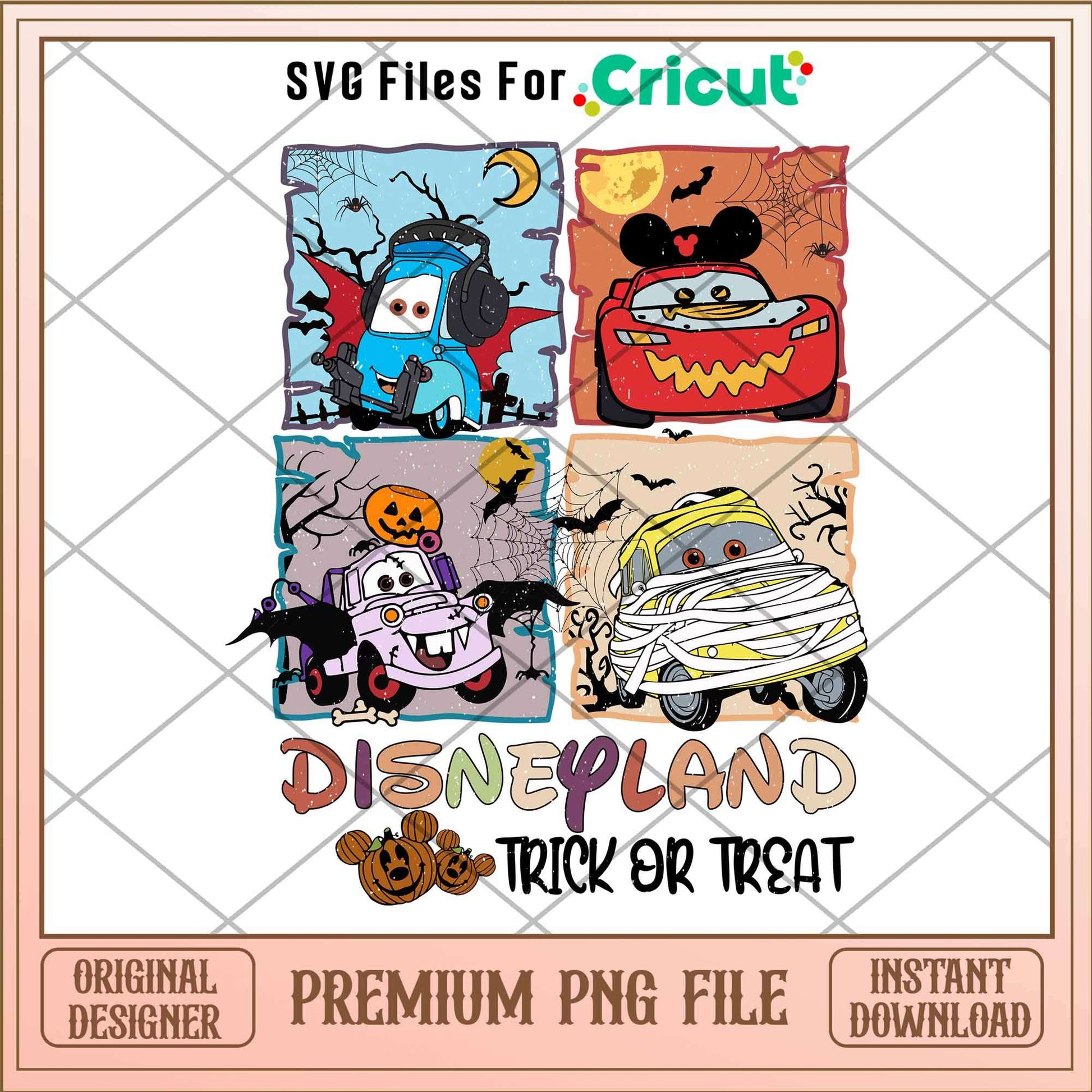 Mickey's Trick and Treat png, Disney cars png,Digital Download