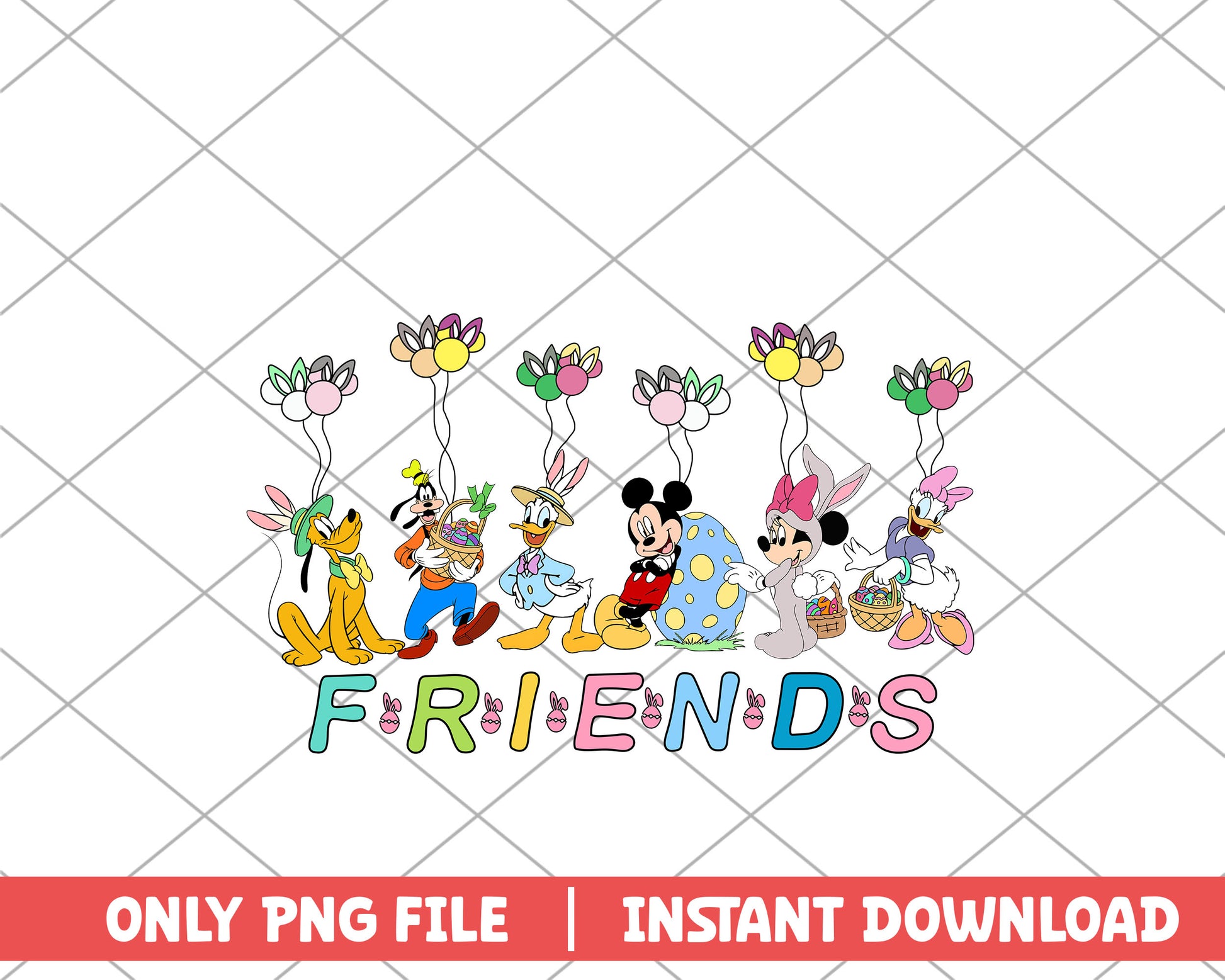Mickey's friends easter png 