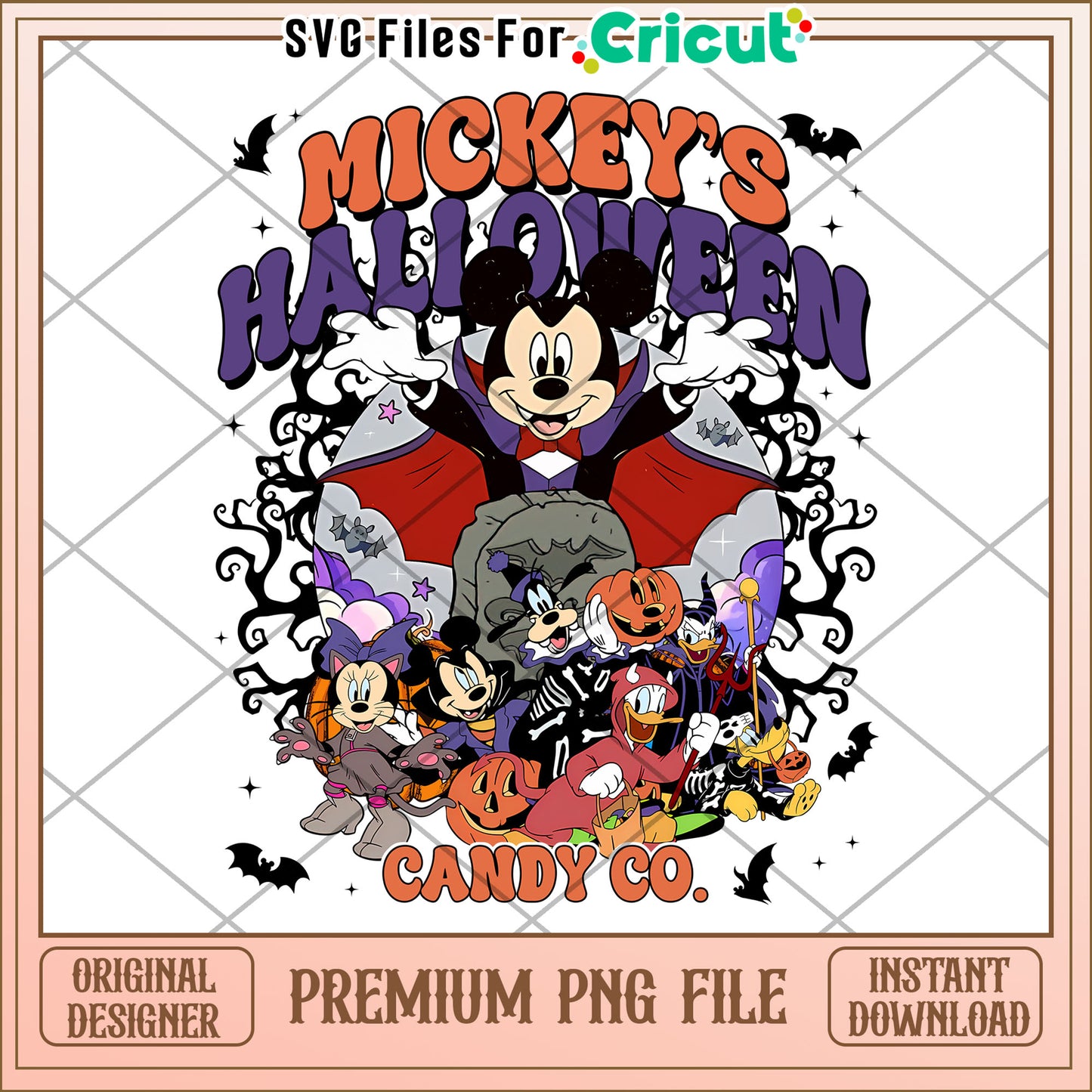 Mickey's halloween png, halloween cartoon png, trick or treat png
