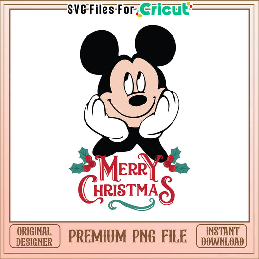 Mickey smiling merry Christmas png, disney merry christmas png,