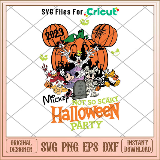 Mickey's not so scary halloween party svg, Disney characters svg, Digital Download