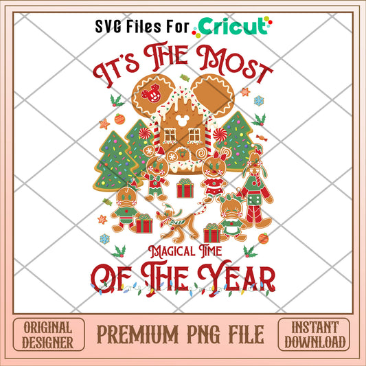 Mickey the most magical time png, mickey png, christmas png