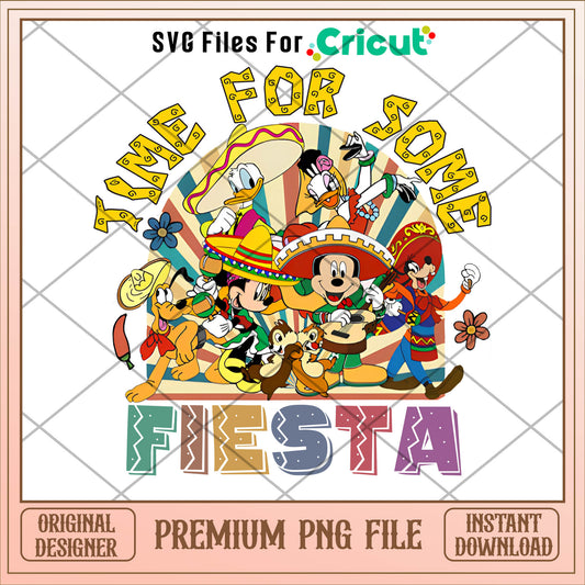 Mickey time for some fiesta png, mickey png, christmas png