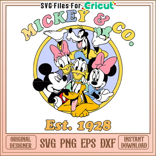 Mickey and Co Classic SVG Design for Creative Craft Projects
